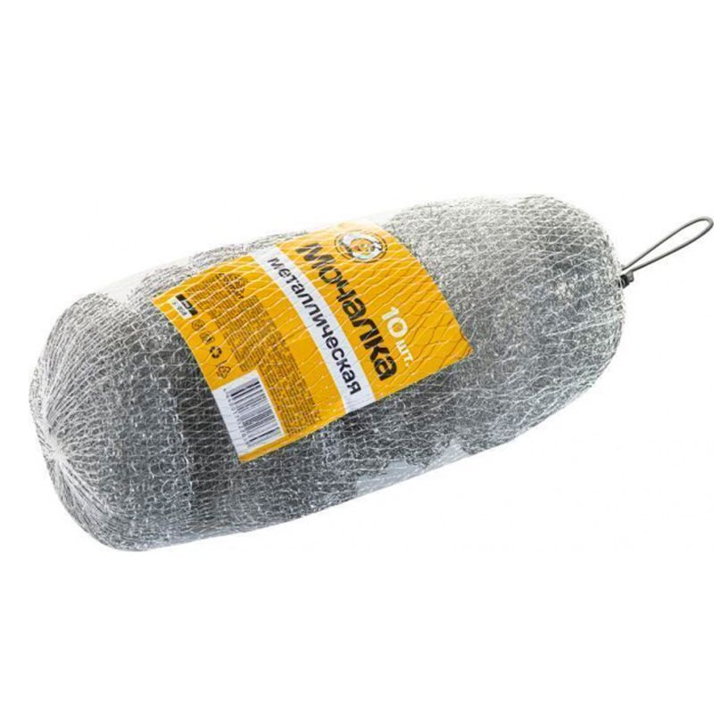 Губка для посуды металл Жу-Жу За порядком я слежу 10шт. (100)