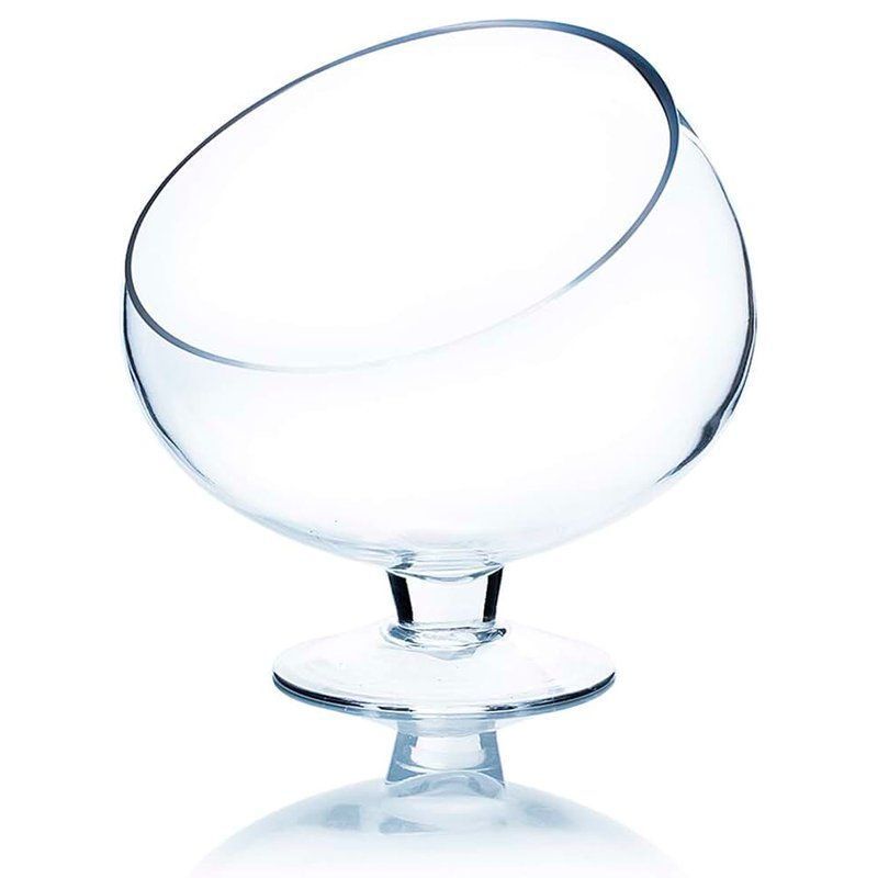 Ваза для цветов бокал на плитке 3,5л стекло РОДЖЕР-3,5 средний косой срез (4)