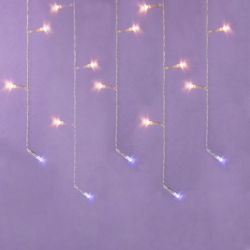 Гирлянда эл. Бахрома ПВХ 3*0,5*0,7м 96LED шампань пост.свечение прозрач, коннект 220В (100)