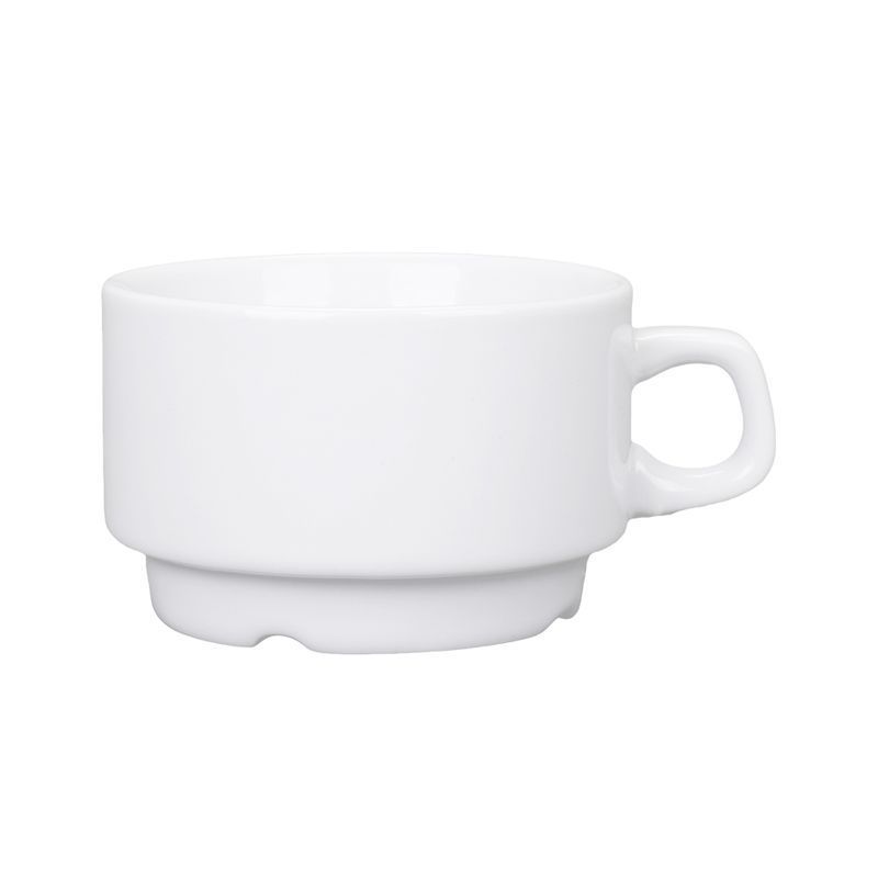 Чашка штабелируемая 90мл фарфор белый (18)