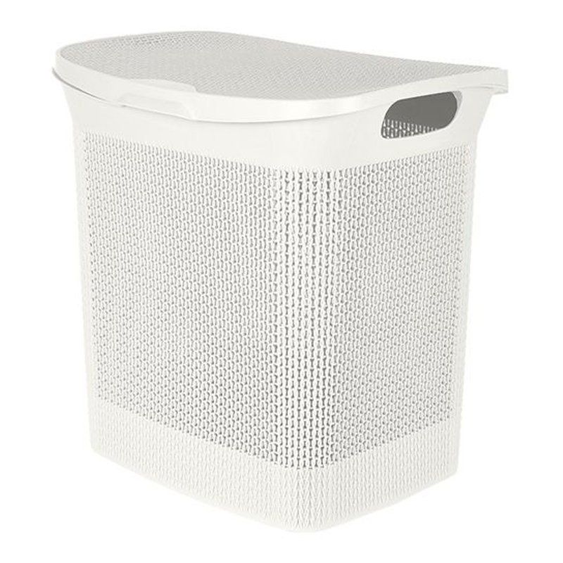 Корзина для белья 35л 430*340*450мм пластик Ajur белое облако (3)