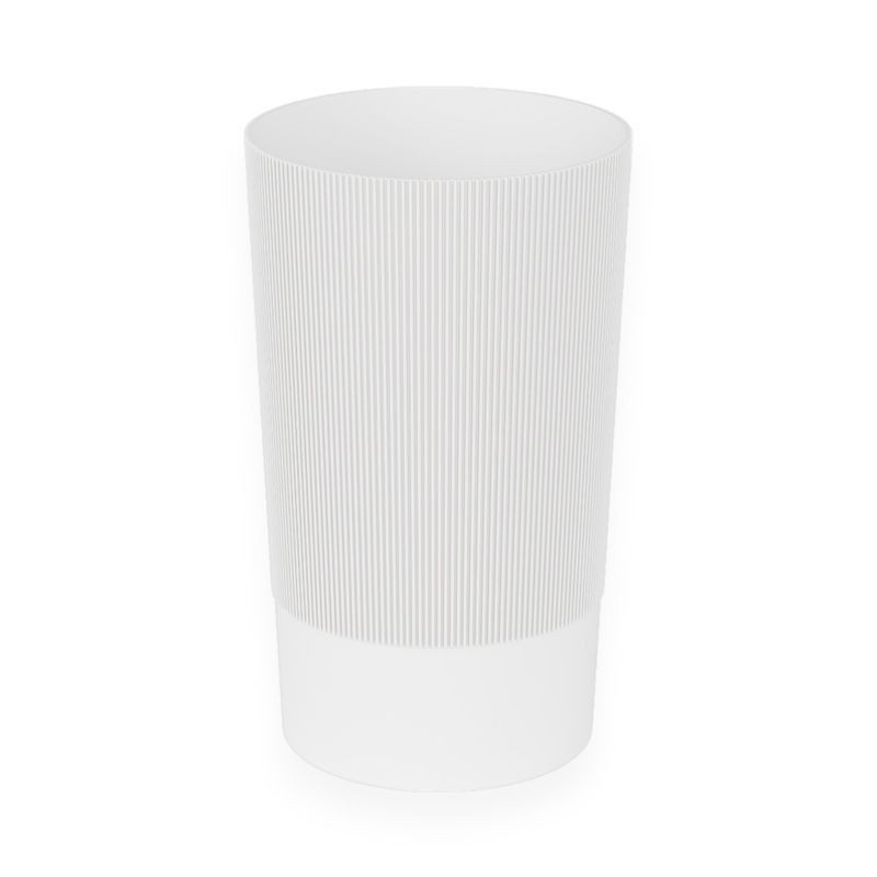 Ваза для цветов 34см 8,3л пластик ВЕРСАЛЬ белая (под срезку) d20см (8)