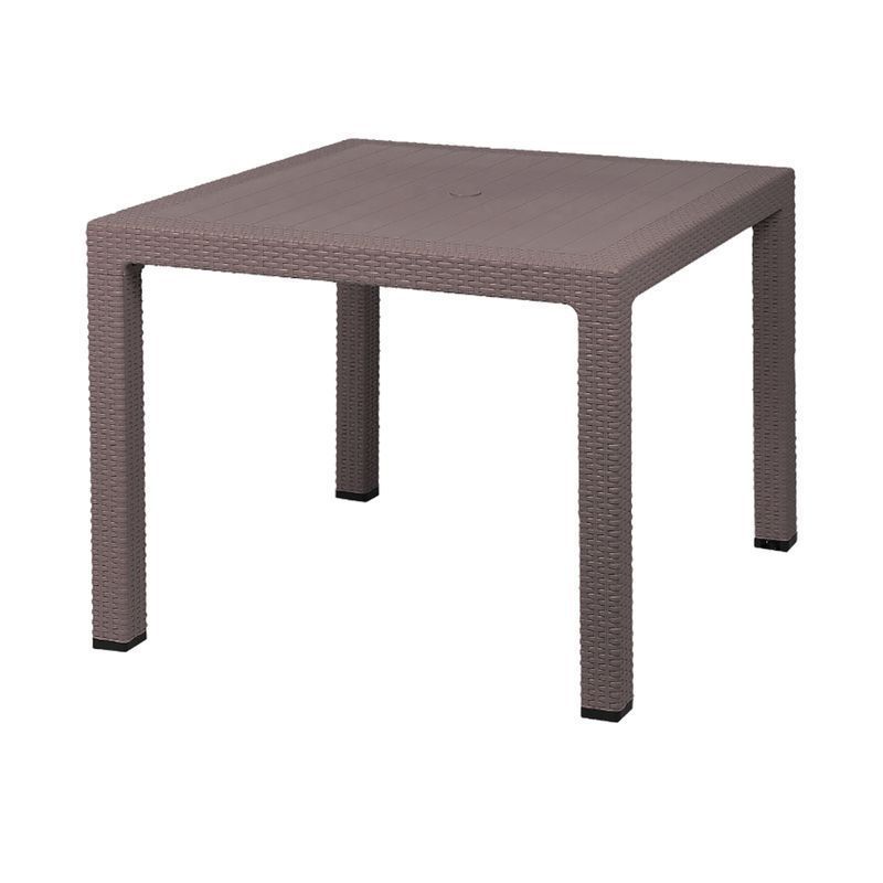 Стол 950*950мм пластик Rodos квадратный серо-коричневый (1)