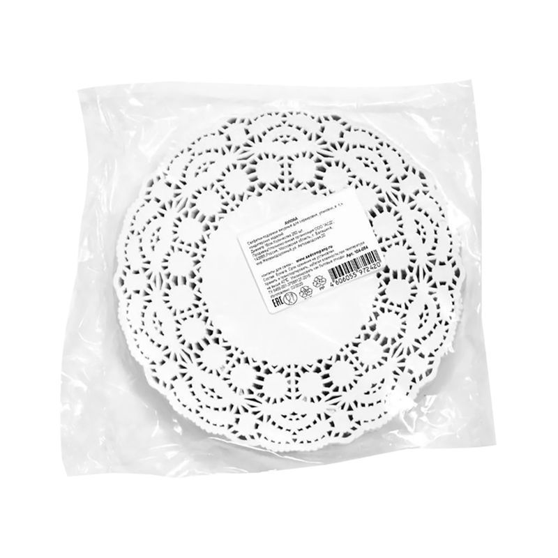 Салфетки сервировочные набор 250шт 16см бумага ажурные ГОРНИЦА (8)