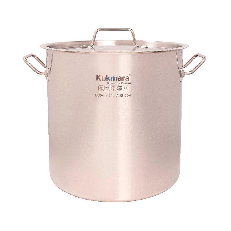 Котел 40л нерж.сталь HoReCa с мет.крышкой d40* h34см /HRC-SP40040M (1)