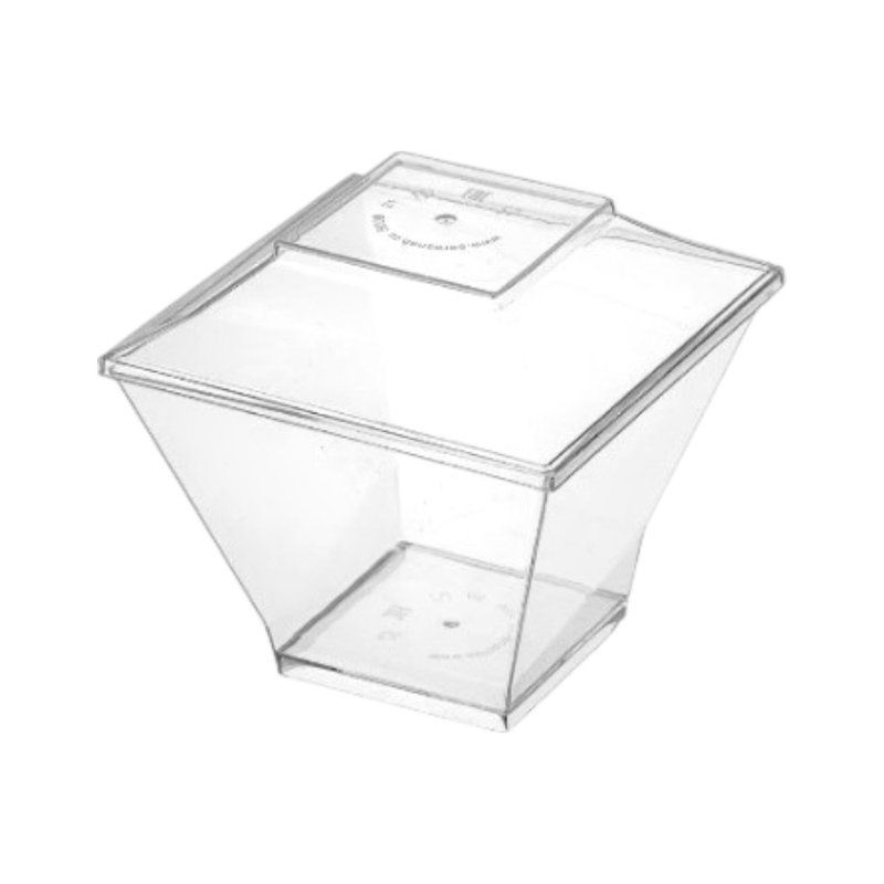 Форма одноразовая фуршетная полистирол 60мл 50*50мм с кр. прозрачная Ромб (576)