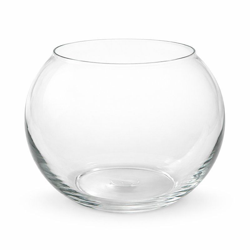 Ваза для цветов 25см стекло ШАР (1)