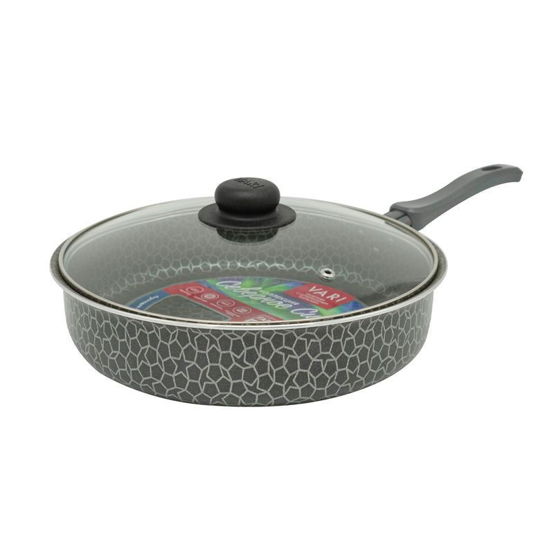 Сотейник 26см алюминий АП штампованный СЕВЕРНОЕ СИЯНИЕ со стекл.крышкой, высокий борт SS73126/11 (6)