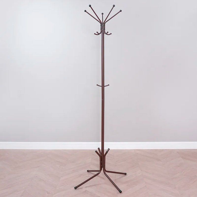 Вешалка напольная 5 крючков 69,5*69,5*182см металл МегаЛуч коричневая (1)