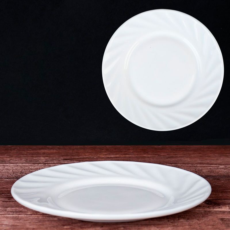 Тарелка мелкая 15см стеклокерамика КЛАССИКА белая десертная HP-60XN (6/96)