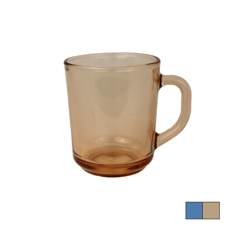 Кружка 250мл стекло COLOR MIX (12)