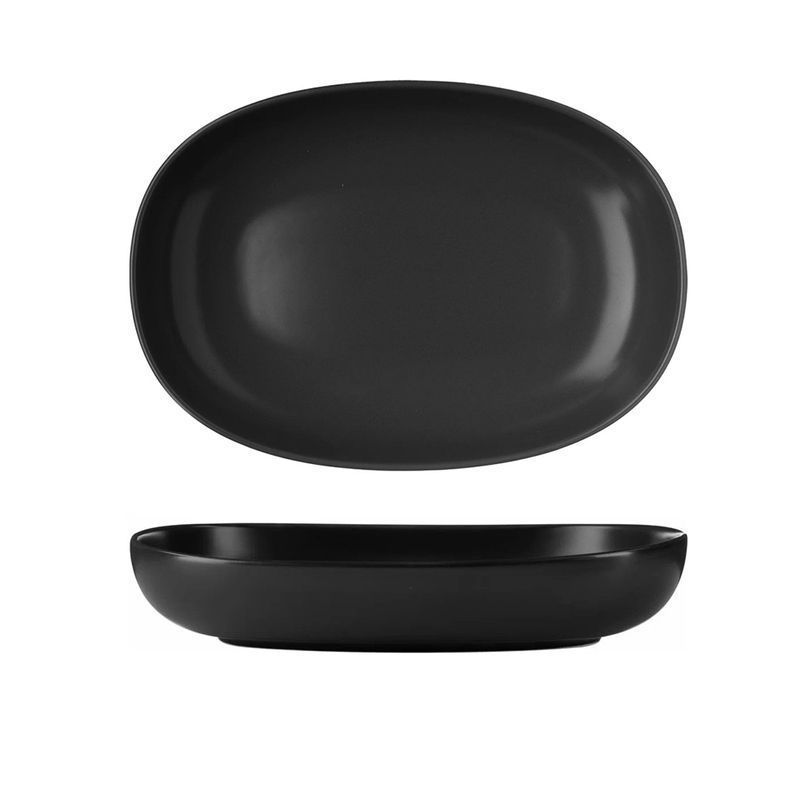 Блюдо сервировочное 26*18см керамика BILLIBARRI LESS MATT DARK BROWN (6)