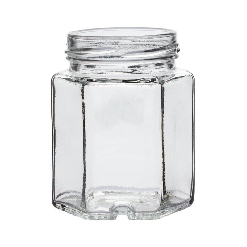 Банка стеклянная К-194-200 165мл шестигранник (крышка ТВИСТ ОФФ d=58) 0,148 (40)