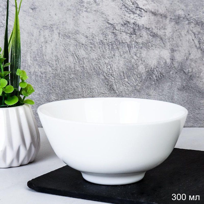 Пиала 280мл 110мм стеклокерамика белая DFW45 (6/108)