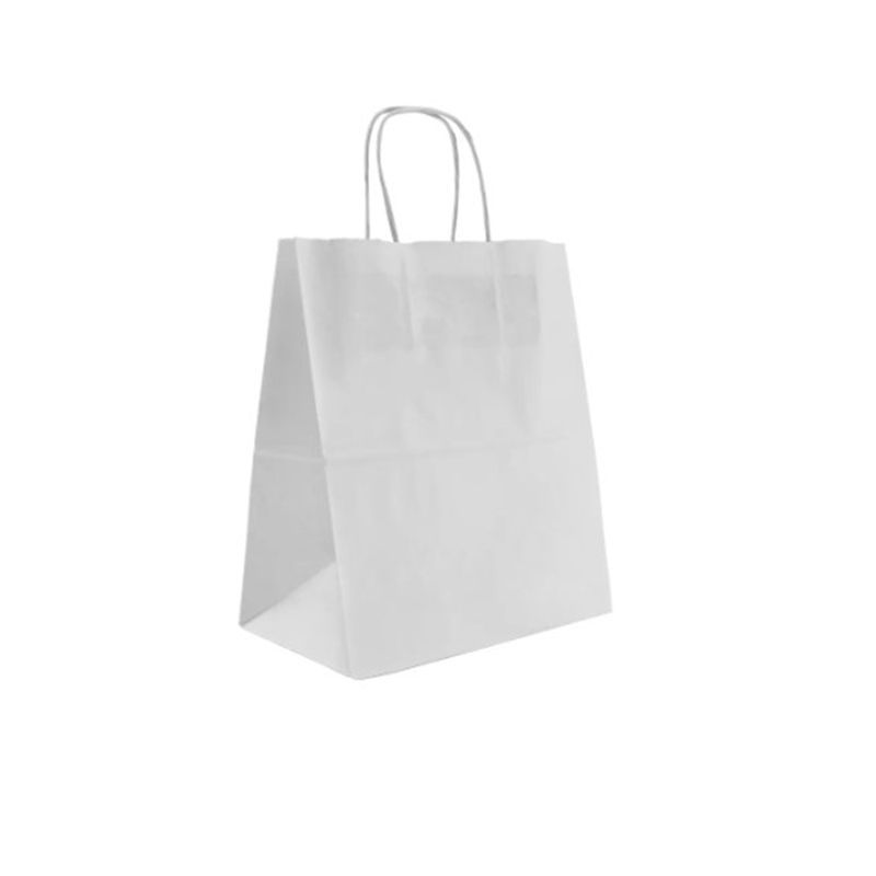 Пакет бумажный 24*28*14см белый с кручеными ручками (300)