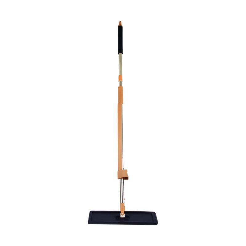 Швабра с отжимом с плоской насадкой микрофибра 11х33см телескопическая ручка 120см JC-13921 (30)