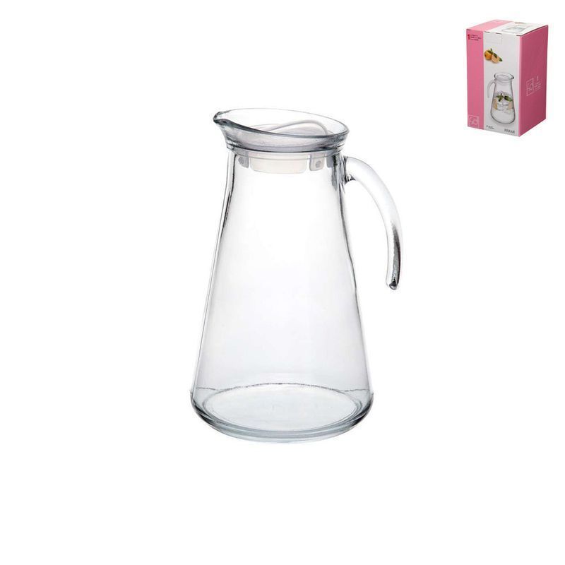Кувшин 1,5л стекло ФЕРА с проз. пластиковой крышкой 80353BFD (6)