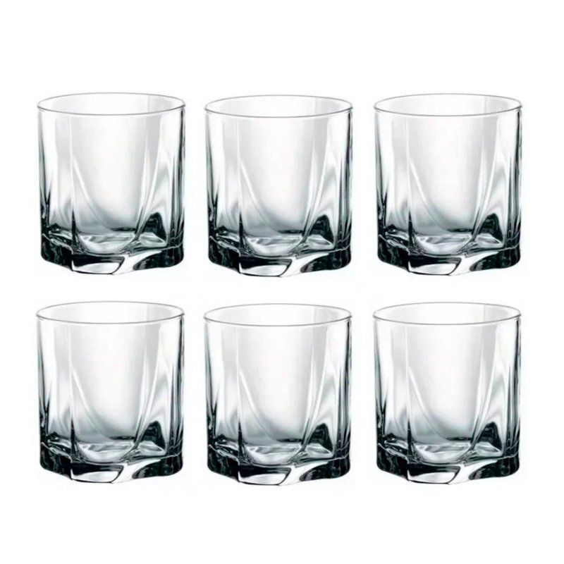 Стаканы для виски набор 6шт 372мл стекло ЛУНА низкие (8)