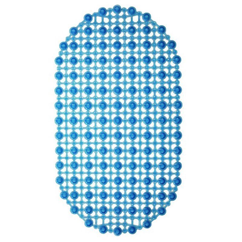 Коврик противоскользящий 36*65см ПВХ КОМФОРТ синий (20)