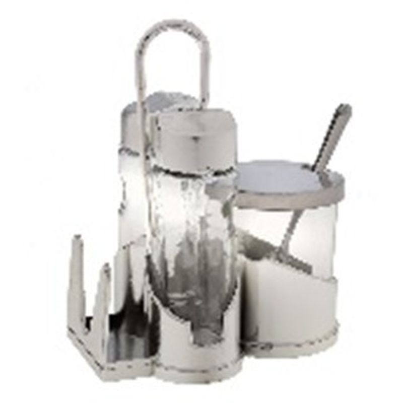 Набор для специй 2шт 40мл стекло на подставке с сахарницей (96)