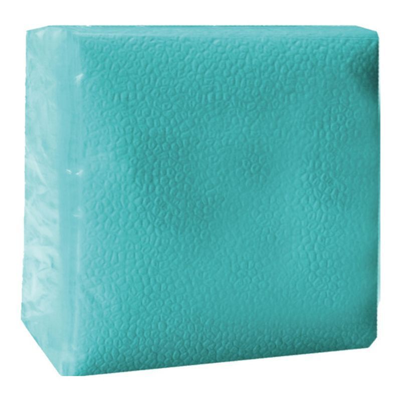 Салфетки бумажные набор 100шт 24*24см РАДУГА голубые (24)