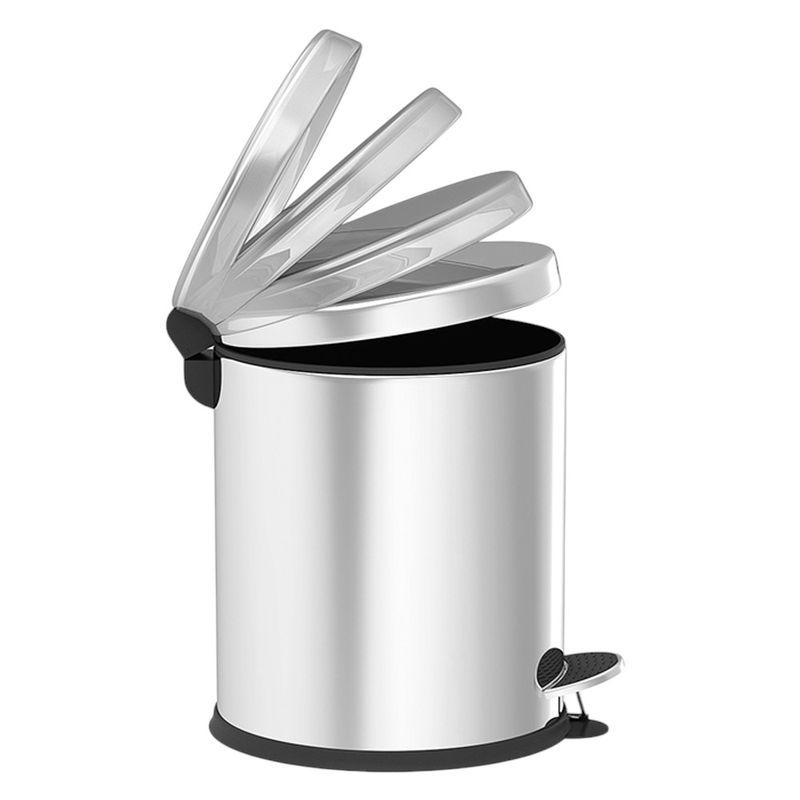 Ведро для мусора 40л нерж.сталь с педалью, крышка с плавным опусканием (4)