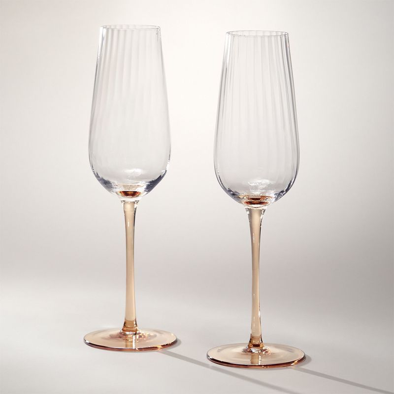 Бокалы для шампанского набор 2шт 250мл стекло J'ADORE (12)