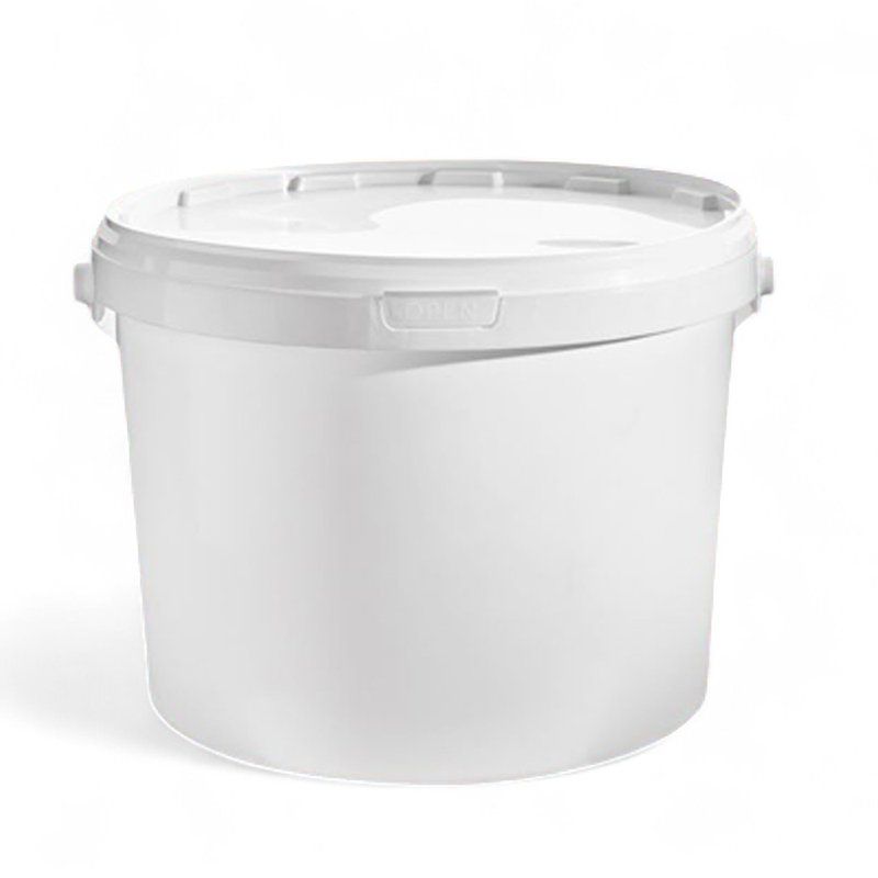 Ведро 11,5л пластик белое с крышкой