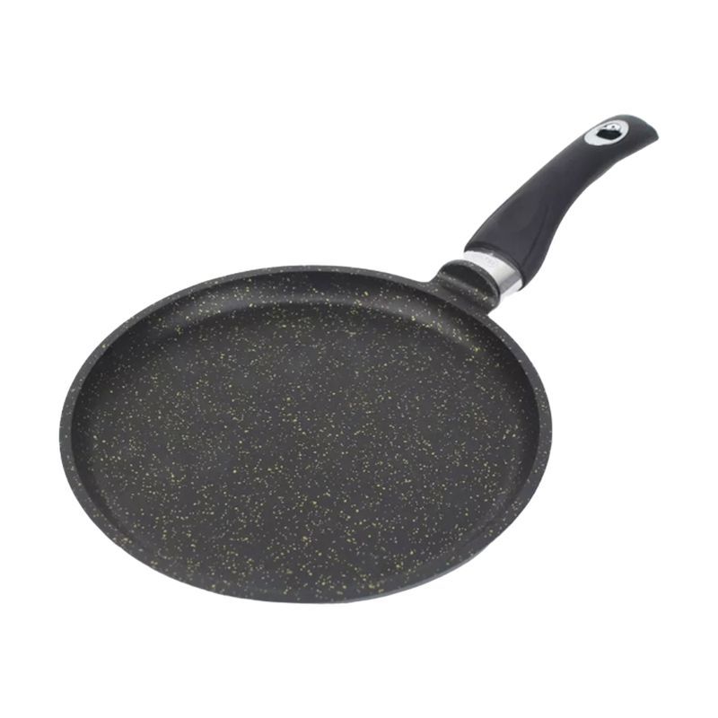 Сковорода блинная 24см алюминий АП Granit Perfection black gold с несъемной ручкой (12)