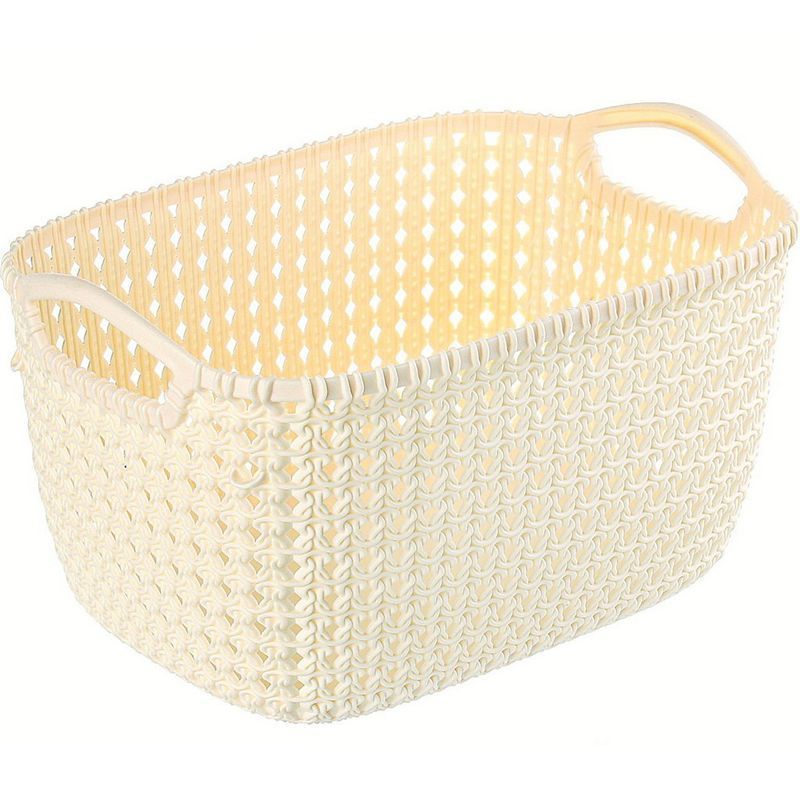 Корзинка 8л 295*210*170мм пластик Paola слоновая кость (24)