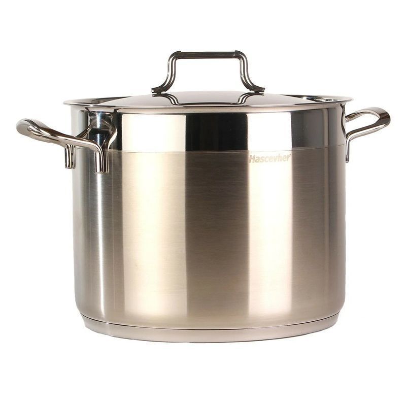 Кастрюля 8,5л нерж.сталь Anett высокая 24*19см стекл.крышка 3TTCКK0420002 (4)