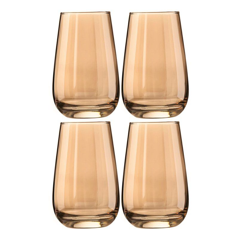 Стаканы набор 4шт 350мл стекло ЗОЛОТОЙ МЕД высокие (4)