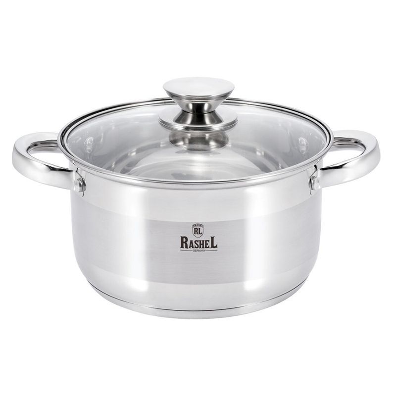 Кастрюля 4,7л нерж.сталь БЕРТА со стекл.крышкой 22*13см (4)