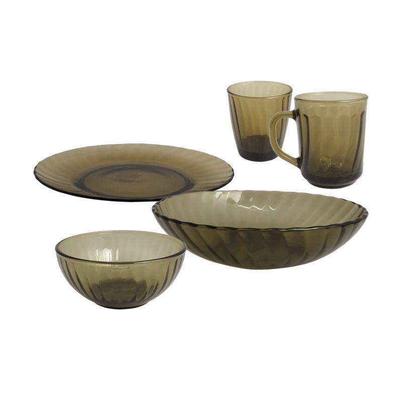 Столовый набор 30пр стекло ЕLIСА дымка подар.уп