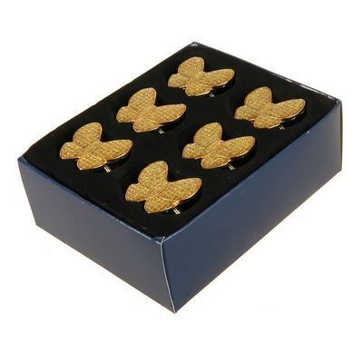 Кольца для салфеток набор 6шт d4,8см h3,5см металл 4122-G