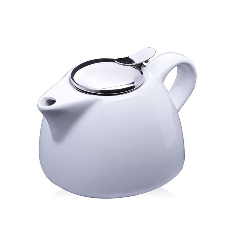 Чайник заварочный 700мл керамика с нерж.фильтром белый LR26598-4 (24)