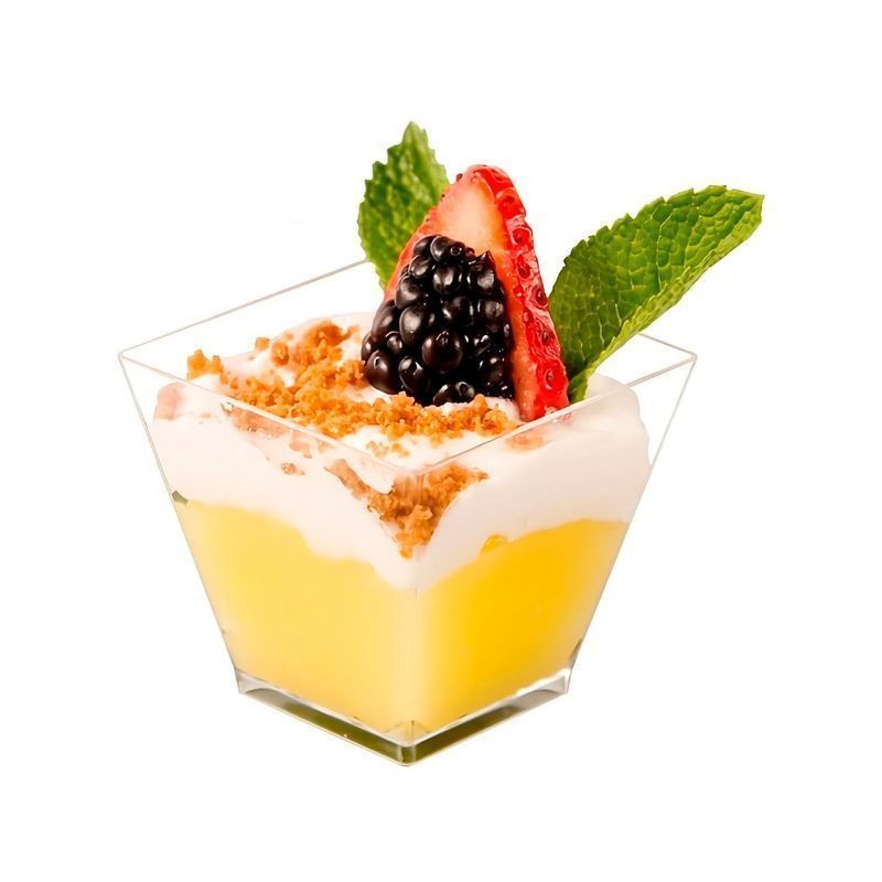 Форма одноразовая фуршетная 50мл 50*50*45мм полистирол прозрачная Квадрат арт. 84181 (1200)