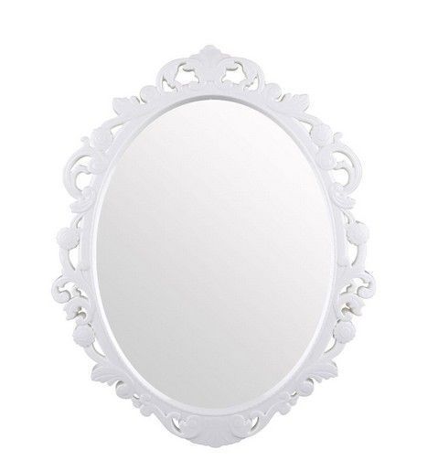 Зеркало настенное в рамке 58,5*47см пластик АЖУР белое (7)