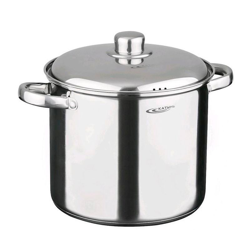Кастрюля 20л нерж.сталь ГРЕТТА мет.крышка d32м толщина стенок 0,6мм индукция KT04-D-200 (2)