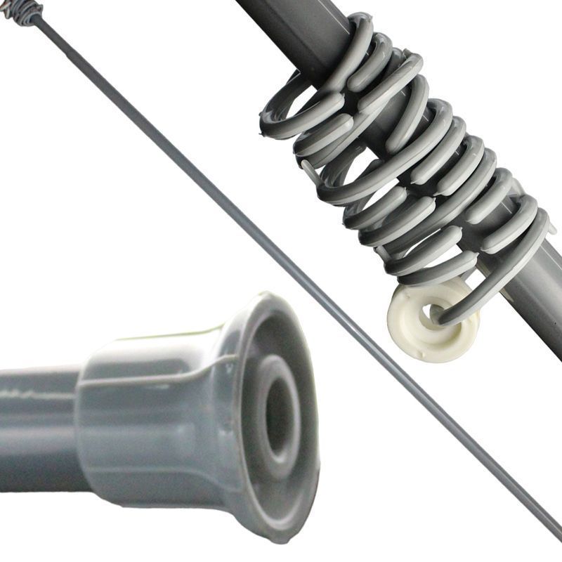 Карниз для ванной телескопический 155-280см металл/пластик серый металлик (25)