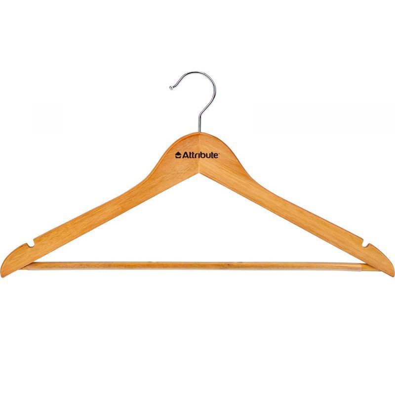 Вешалка-плечики универсальная прямая 44см светлое дерево CLASSIC AHN231 (20)
