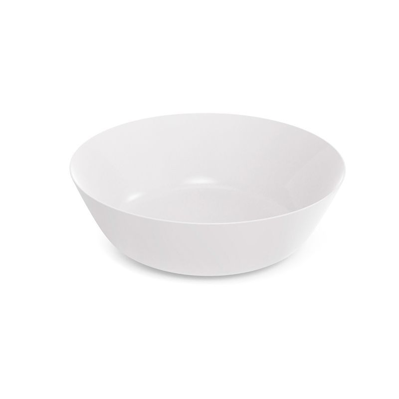 Тарелка глубокая 17см пластик НАТУРА белая С946БЕЛ (35)