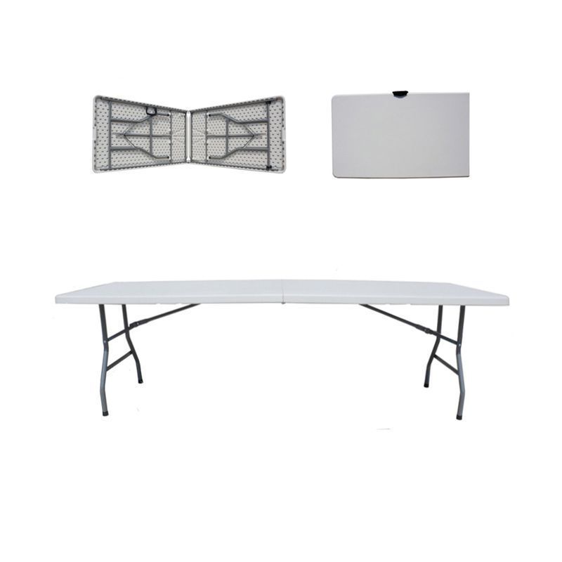 Стол-книжка пластик 240*76*75см белый  (maх нагр. 230кг)СТР240 (1)