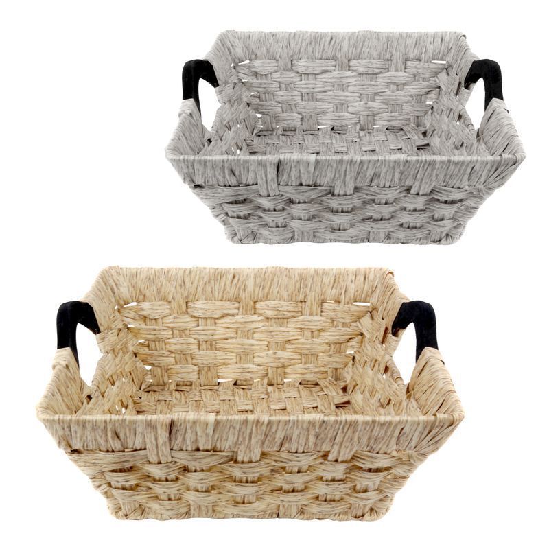 Корзина плетеная 31,5*31,5*14см пластик JC-12228 (60)