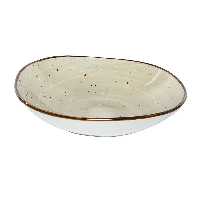 Тарелка глубокая 750мл 21см фарфор SAMOLD ГРАФИТ (6/24)