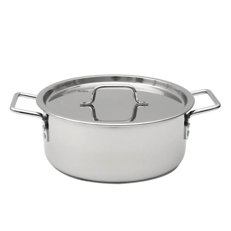 Кастрюля 8л h12,5см нерж.сталь ОБЩЕПИТ мет.крышка d30см капс.дно ТРС КТ-ОБ-08 КН (2)