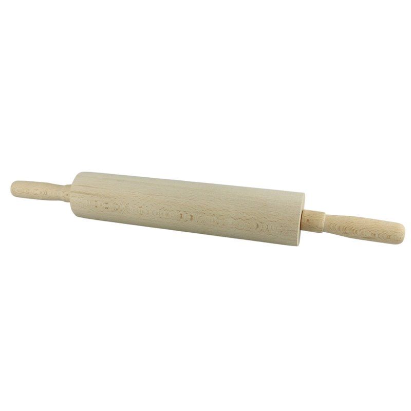 Скалка профессиональная 50*6см бук с крутящейся ручкой (24)