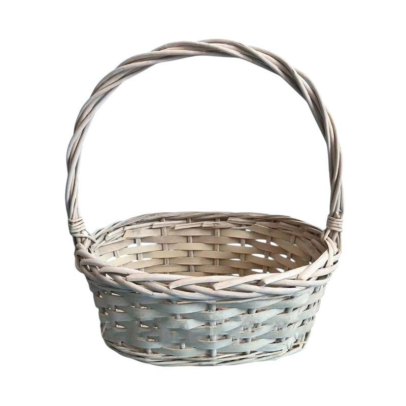 Корзина плетеная 31*23*H11/33 ива белый (40)