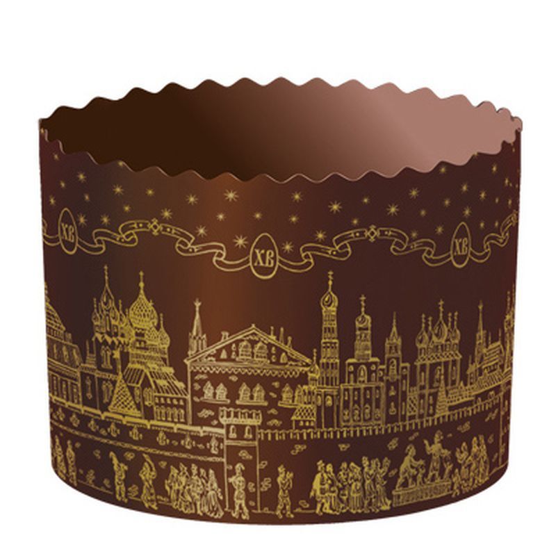 Форма для кулича 11*8,5см 0,3л бумажная ЗОЛОТОЙ ХРАМ (1/1900)