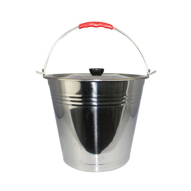 Ведро 7л нерж с крышкой AST-002-ВД-07 (40)